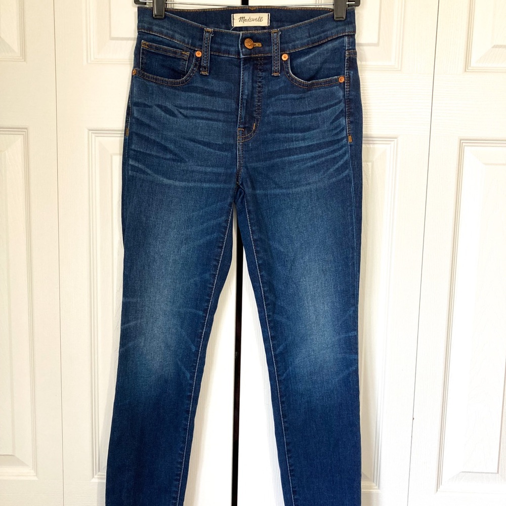 CLEARANCE! Preloved Authentic MADEWELL 9" High Rise Skinny Stretch Blue Jeans 25